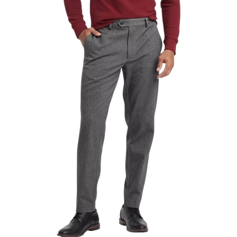 NWT Goodfellow & Co 36 x 32 Gray Chambray Slim Fit Trouser Dress Pants Taper